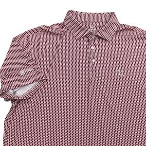 Rhoback Polo Shirt Mens XL Red Texas State Golf Performance Short Sleeve Logo